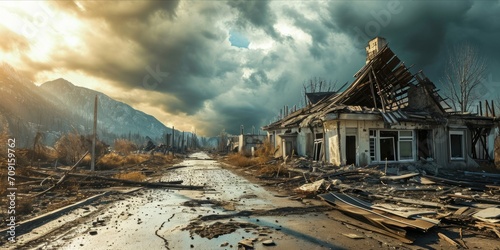The outbreak of the unprecedented Great Earthquake and tsunami photo
