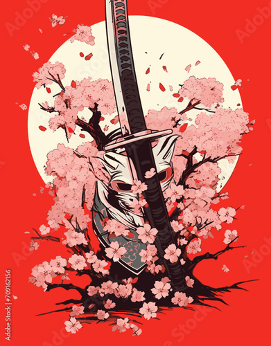 Japanese motif. Vector illustration