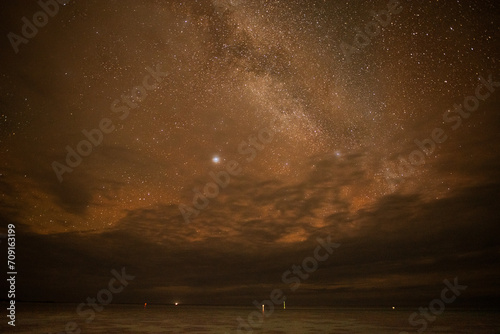 Star night in Moorea, French Polynesia photo