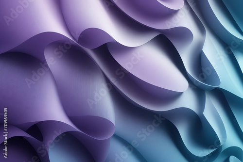 Abstract 3D wallpaper gaussian blur curve wave blue and purple