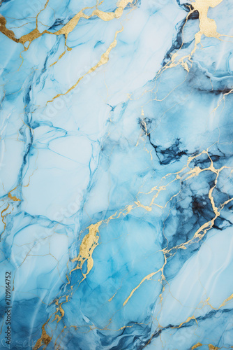 Blue and gold marble texture background. High resolution photo. Full depth of field. © Юлия Дубина
