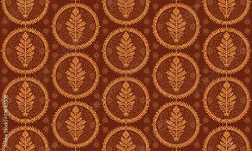 Elevate your designs with a touch of tradition using this intricate brown Bandhani pattern. Perfect for timeless and sophisticated creations.