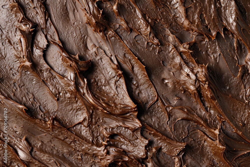 Dark Chocolate Pastry Texture: Closeup of Baking Dough for Cookies and Treats