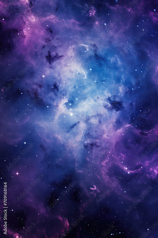 Galactic Nebula with Twinkling Stars Background for Displays, wallpapers, backgrounds