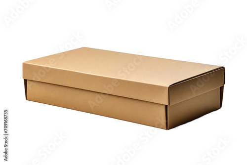 a brown cardboard box on a transparent background