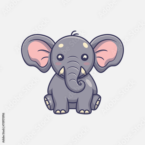 elephant cartoon with sign