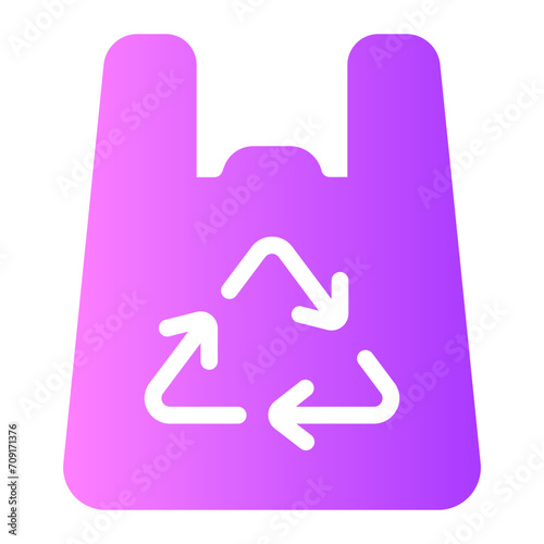 Recycled Plastic Bag gradient icon