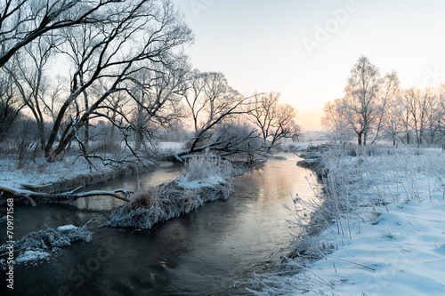 Wallpaper Mural Frosty morning at sunrise Torontodigital.ca