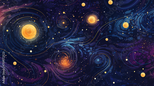 A Mesmerizing Pattern Inspired by Galaxies and Cosmic Elements