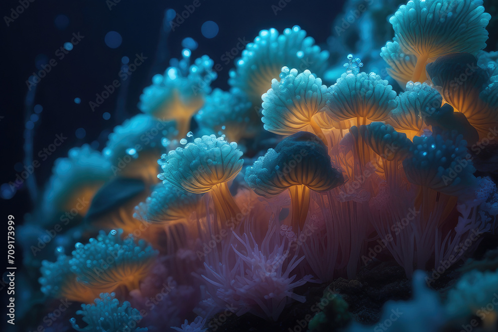 Generative AI Beautiful view of underwater plants, fish and corals at night, beautiful view of coral sea plants and fish at night, Beautiful underwater night view, marine plants, fish, coral, sea Generative AI Beautiful view of underwater plants, fish and corals at night, beautiful view of coral sea plants and fish at night, Beautiful underwater night view, marine plants, fish, coral, sea