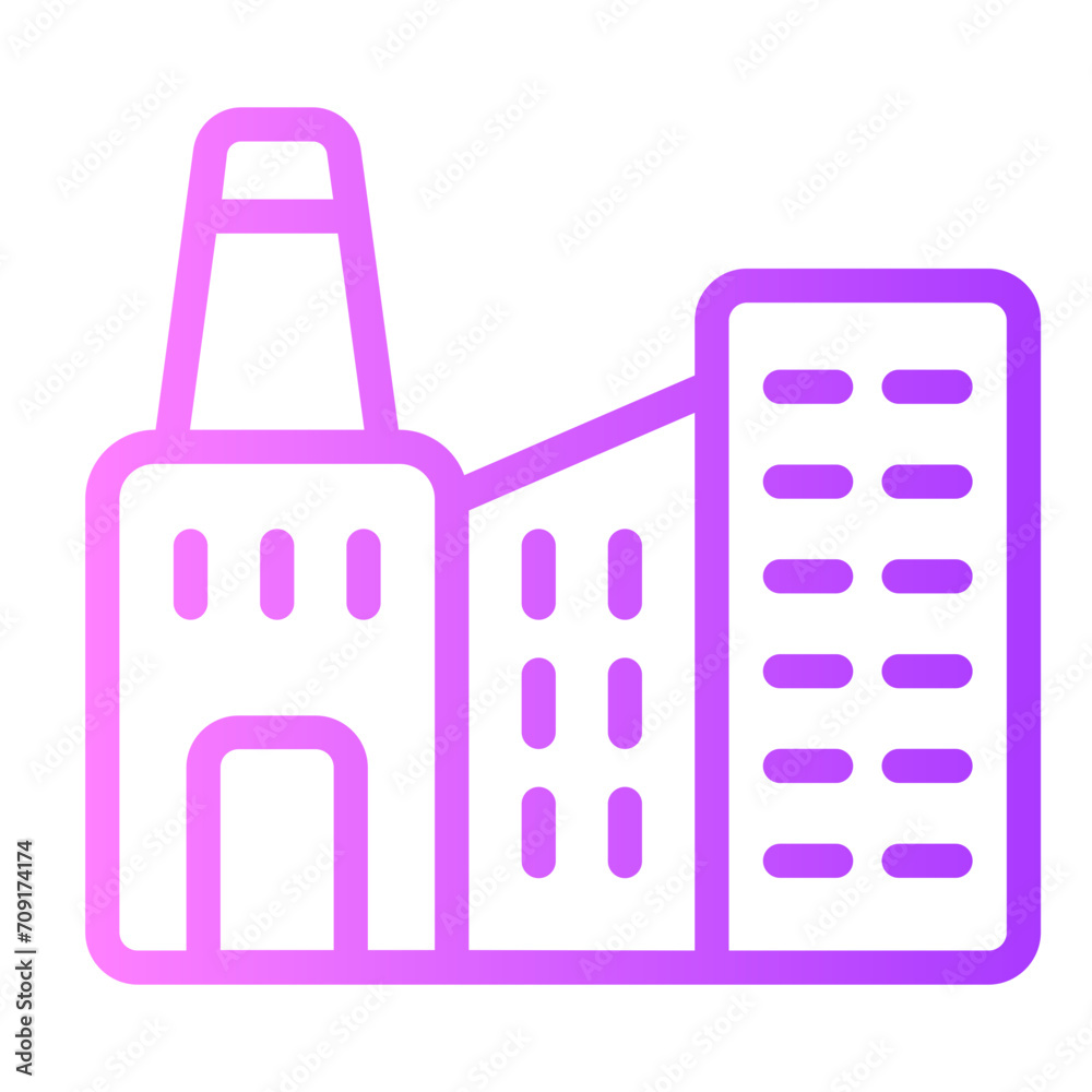 factory gradient icon factory gradient icon