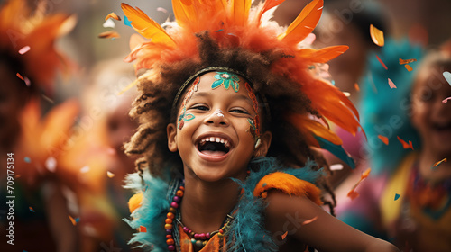 Niños disfrazados celebrando el carnaval photo