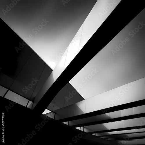 Abstract architecture with a focus on lines and angles.