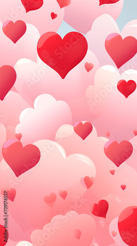 valentine’s day heart balloon pattern created with Generative Ai