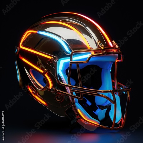 futuristic football game helmet