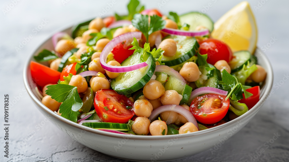 Zesty Chickpea and Vegetable Salad