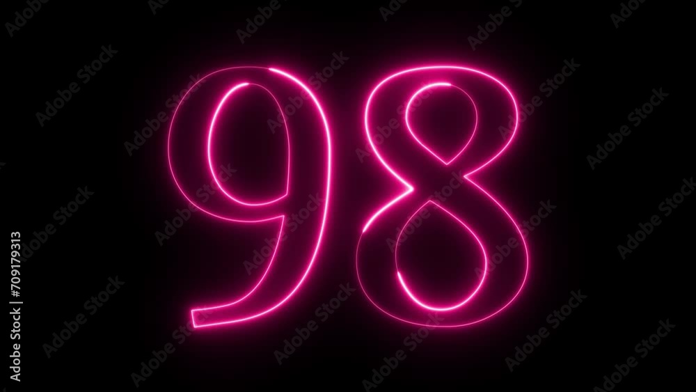 Number on Neon loop animation. frame video 4K shiny number, Neon Number Burning Effect, Count Number Number on Neon loop animation. frame video 4K shiny number, Neon Number Burning Effect, Count Number