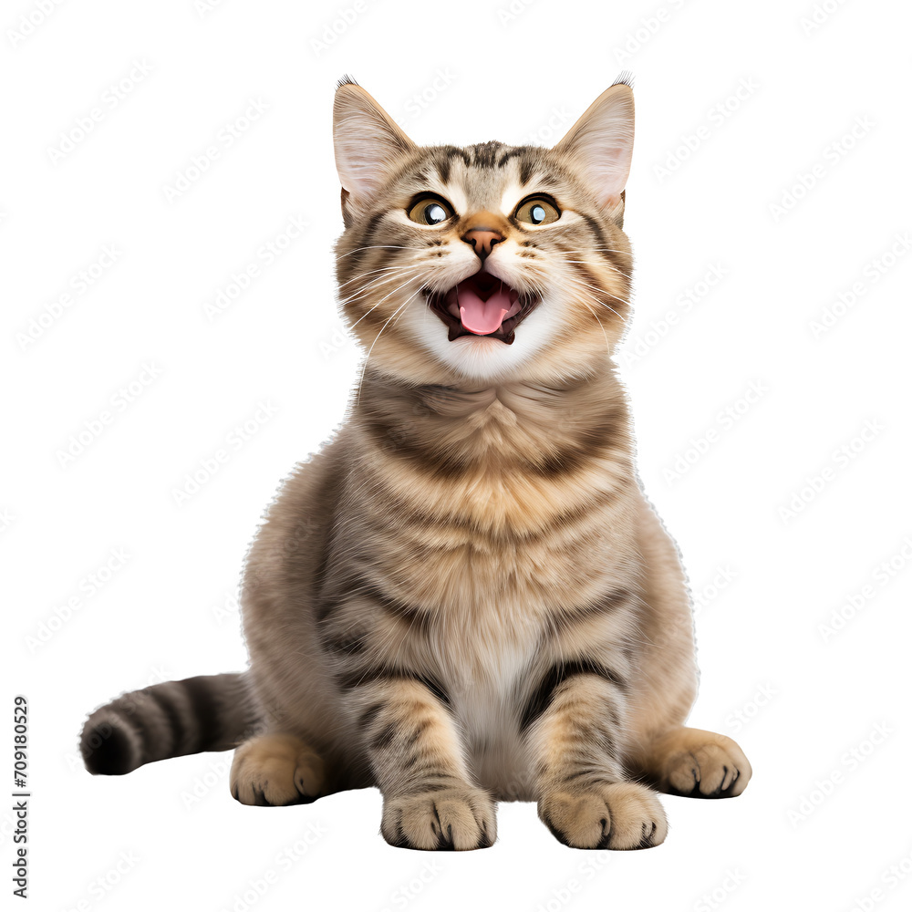 shorthair cat on a transparent background, PNG is easy to use.