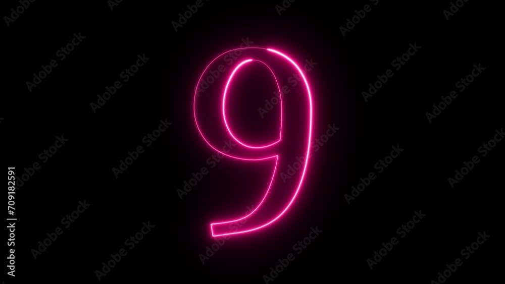 Number on Neon loop animation. frame video 4K shiny number, Neon Number Burning Effect, Count Number Number on Neon loop animation. frame video 4K shiny number, Neon Number Burning Effect, Count Number