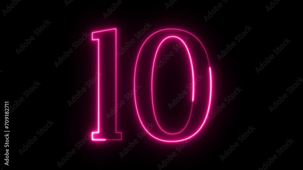 Number on Neon loop animation. frame video 4K shiny number, Neon Number Burning Effect, Count Number Number on Neon loop animation. frame video 4K shiny number, Neon Number Burning Effect, Count Number