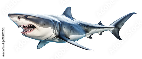 great white shark on a transparent background, PNG is easy to use.