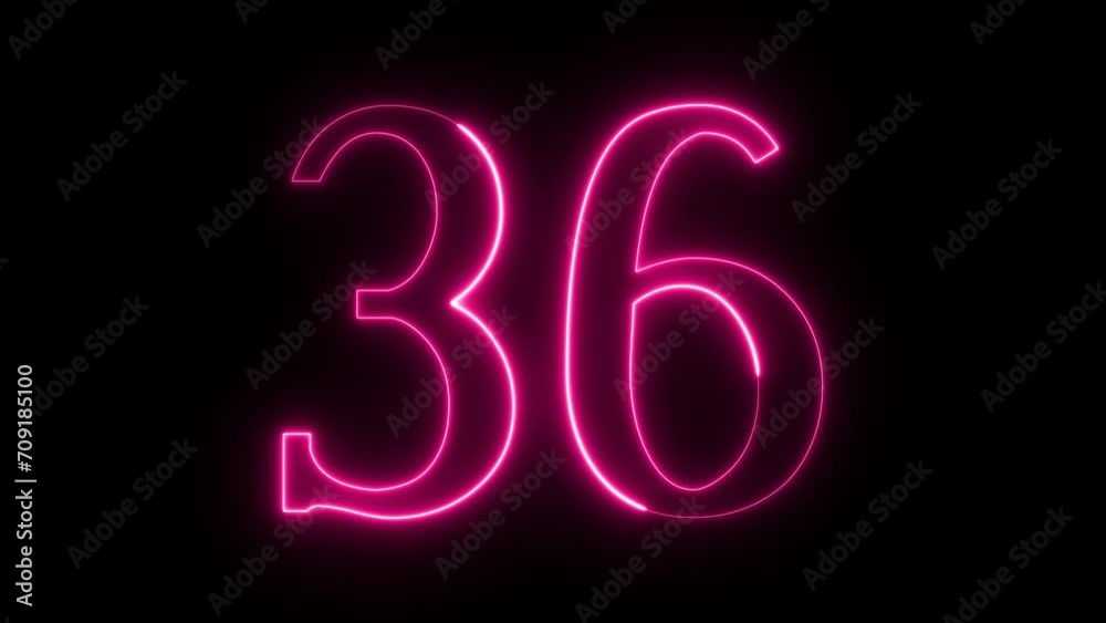 Number on Neon loop animation. frame video 4K shiny number, Neon Number Burning Effect, Count Number Number on Neon loop animation. frame video 4K shiny number, Neon Number Burning Effect, Count Number