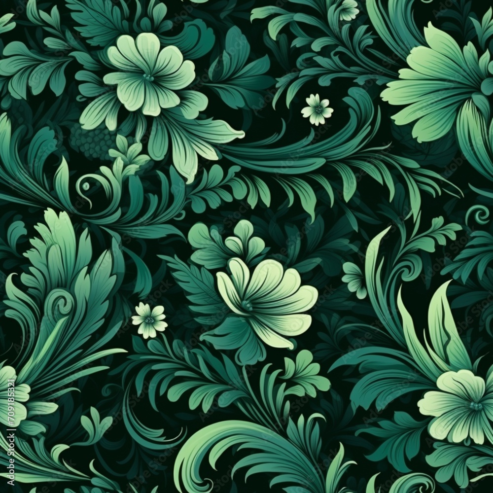 fabric seamless pattern on green background fabric seamless pattern on green background