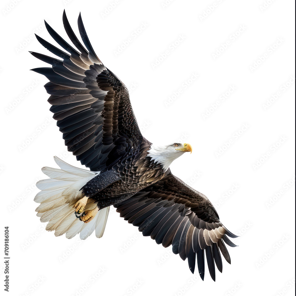 Obraz premium American Eagle flying isolated