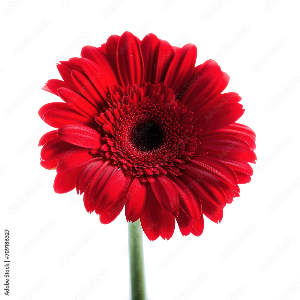 red gerbera flower isolated