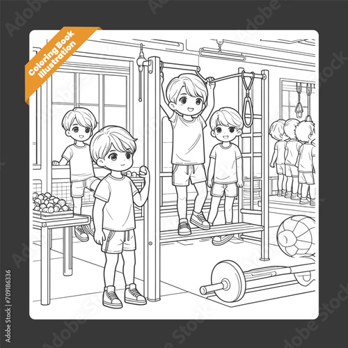 children illustration for drawing book