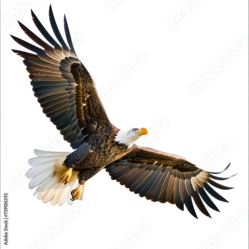 American Eagle flying isolated