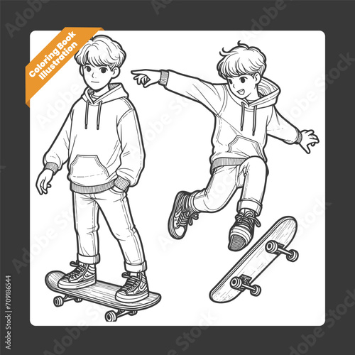 children illustration for drawing book