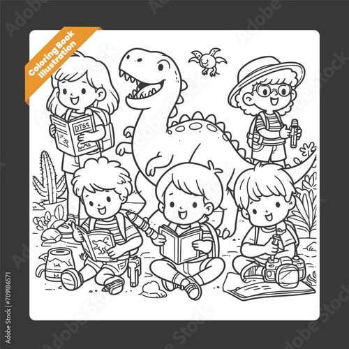 children illustration for drawing book