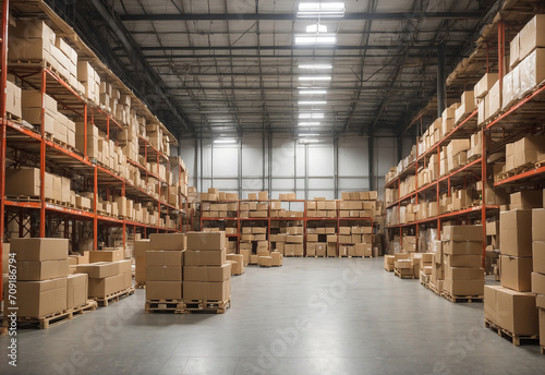 warehouse with boxes