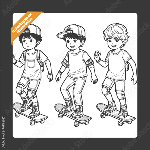 children illustration for drawing book