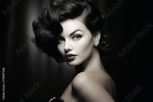 A female vintage glamour Model portrait.