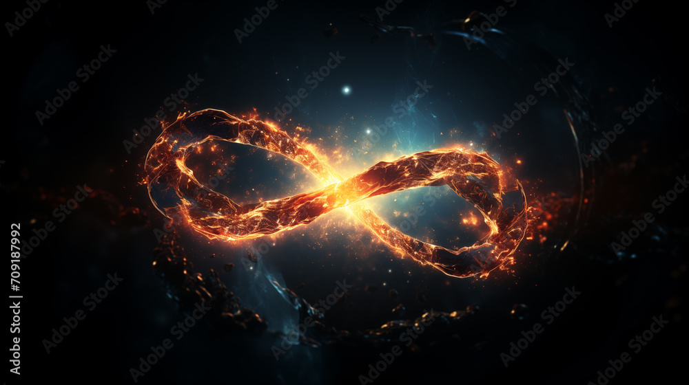 Infinite symbol wallpapers in the style of double exposure Generated AI Infinite symbol wallpapers in the style of double exposure Generated AI