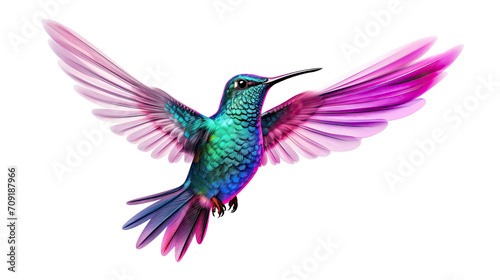  Beautiful flying hummingbird on transparent background photo