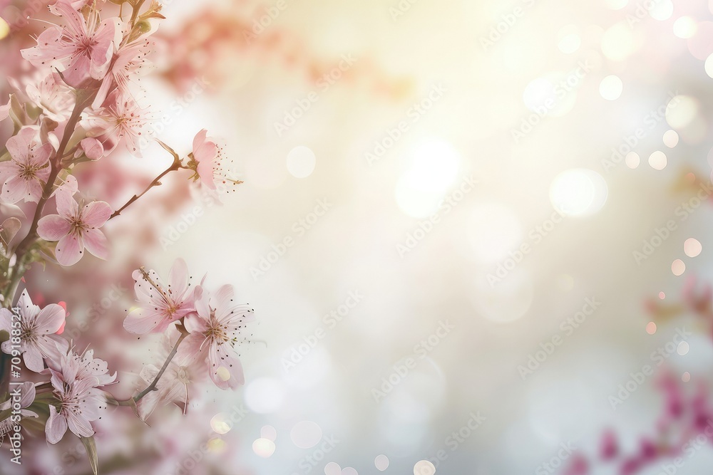 Naklejka premium Romantic Wedding background with copy space.