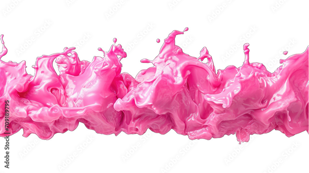 Graphic banner of pink paint or slime splashing