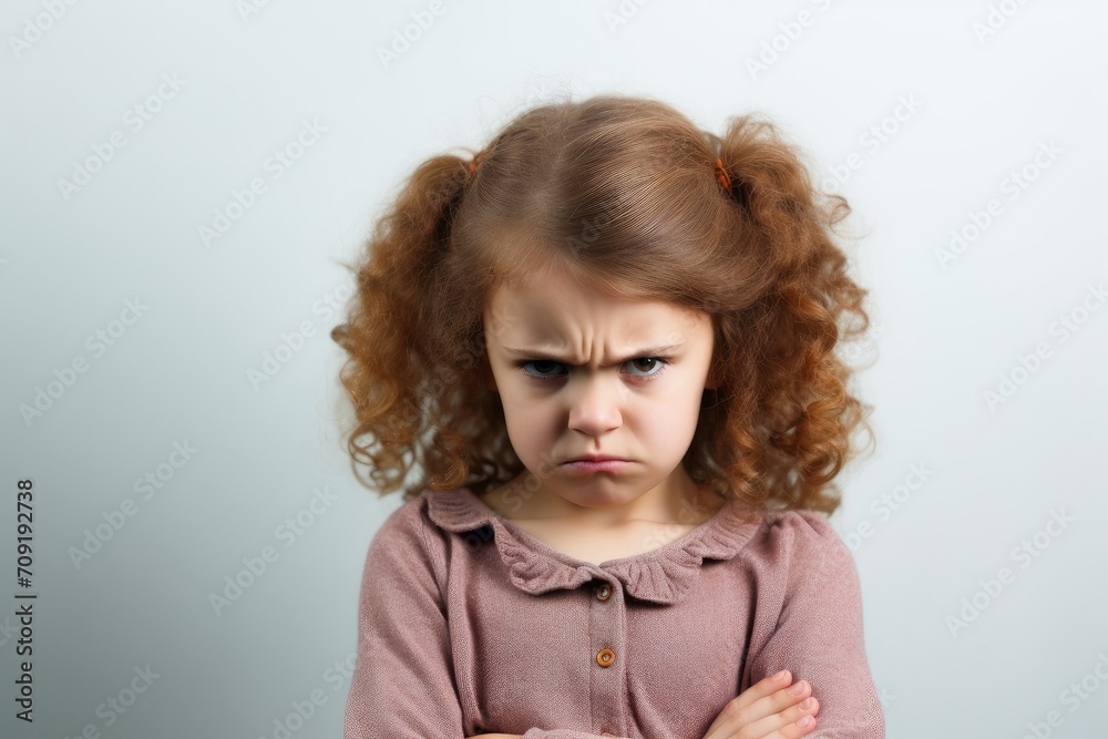 An offended little girl. An offended little girl.