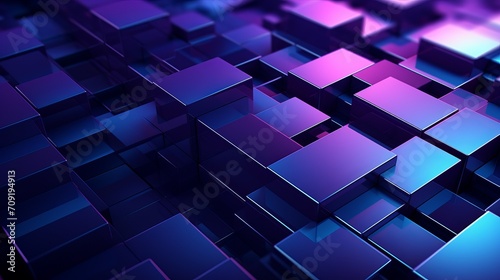 Vibrant 3d rendering: purple and blue abstract geometric background for advertising, technology, showcase, banner, game, sport, cosmetic, business, metaverse. Sci-fi illustration for creative projects