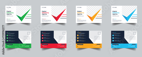 Modern Creative Corporate Post Card Template, Vector Template for Opening Invitation Editable, Professional Business Postcard Design, Event Card Design, Invitation Design, Direct Mail EDDM Template