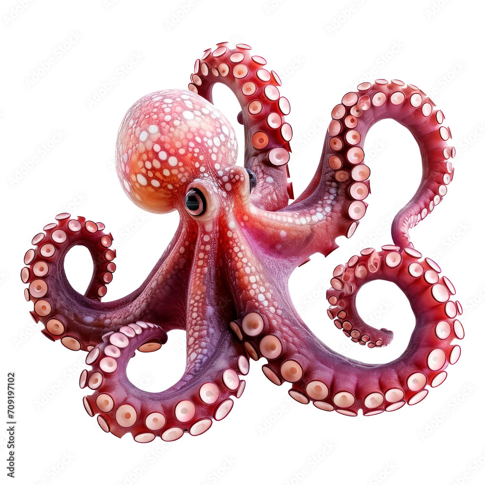 Fototapeta premium Octopus animal. Isolated on transparent background.