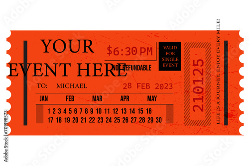 vintage event ticket