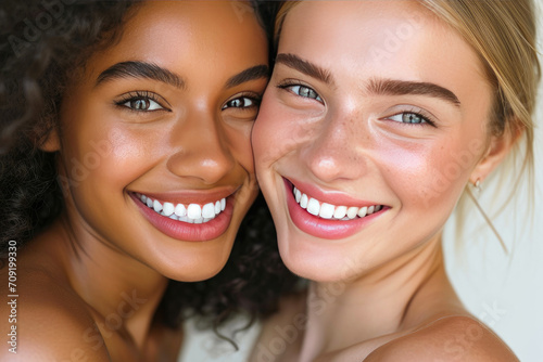 Multicultural Bliss: Trio of Beautiful Smiles