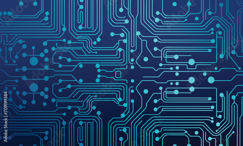  Abstract circuit board connecting dots and lines , data visualization technology background isolated design
