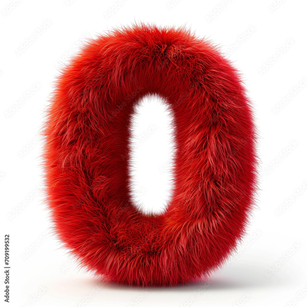 Adorable Crimson Zero: Furry Elegance on White Adorable Crimson Zero: Furry Elegance on White
