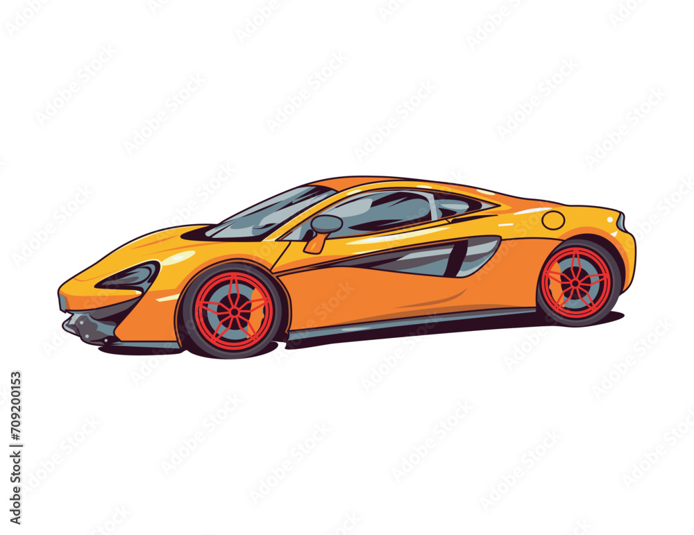 Sport Car. Vector Layout with transparent background