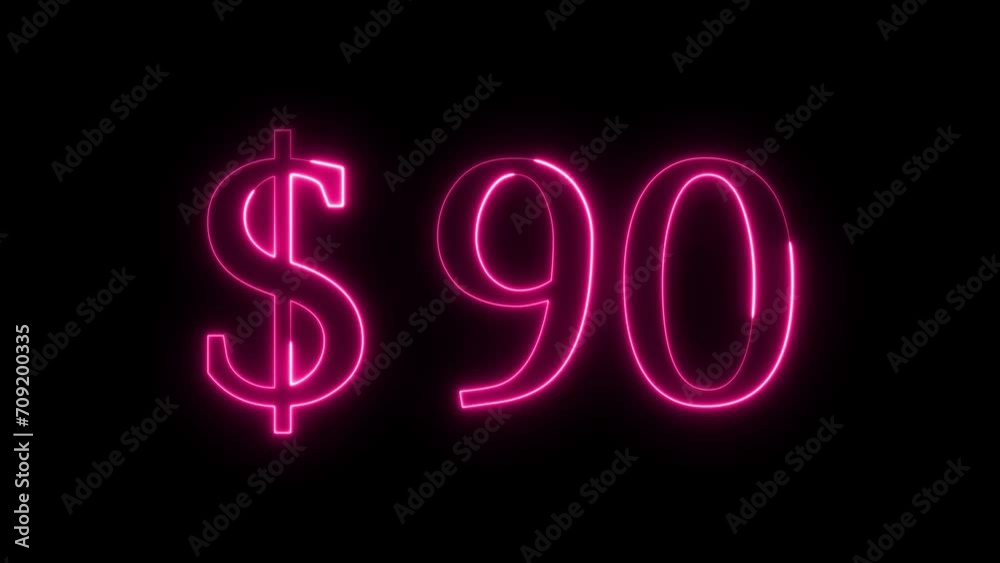 Dollar Number Cash text moves inside a running circle with a loop neon light effect. 4K Dollar Number Cash text moves inside a running circle with a loop neon light effect. 4K